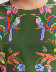 Flared Sleeve Shift Dress-Multi, Orchid Canopy / Boden