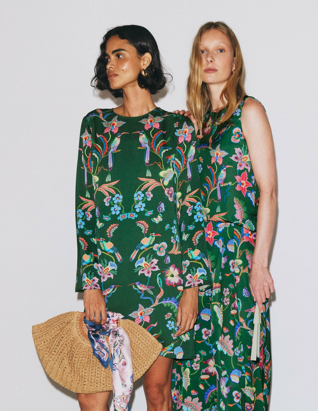 Flared Sleeve Shift Dress-Multi, Orchid Canopy / Boden