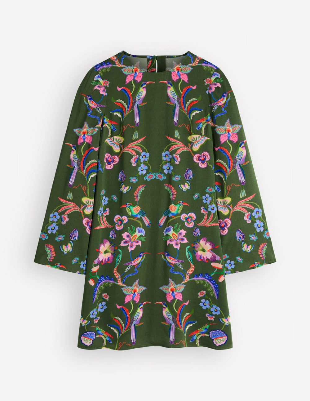 Flared Sleeve Shift Dress-Multi, Orchid Canopy / Boden