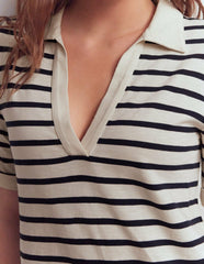 Tilda Jersey T-shirt Dress-Navy and Ivory Stripe / Boden On sale