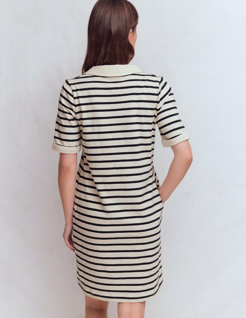 Tilda Jersey T-shirt Dress-Navy and Ivory Stripe / Boden On sale