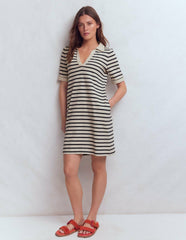 Tilda Jersey T-shirt Dress-Navy and Ivory Stripe / Boden On sale