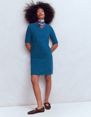Nessa Ottoman Shift Dress-Tourmaline Blue / Boden us