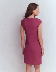 Delilah Twist Short Dress-Raspberry Coulis / Boden