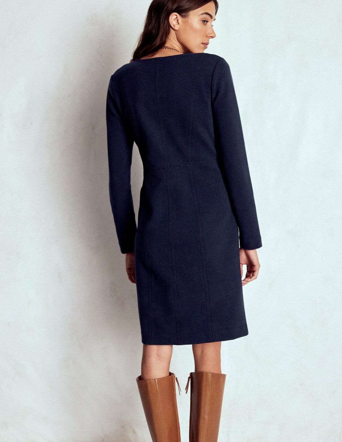 Colette Ottoman Shift Dress-Navy / Boden us