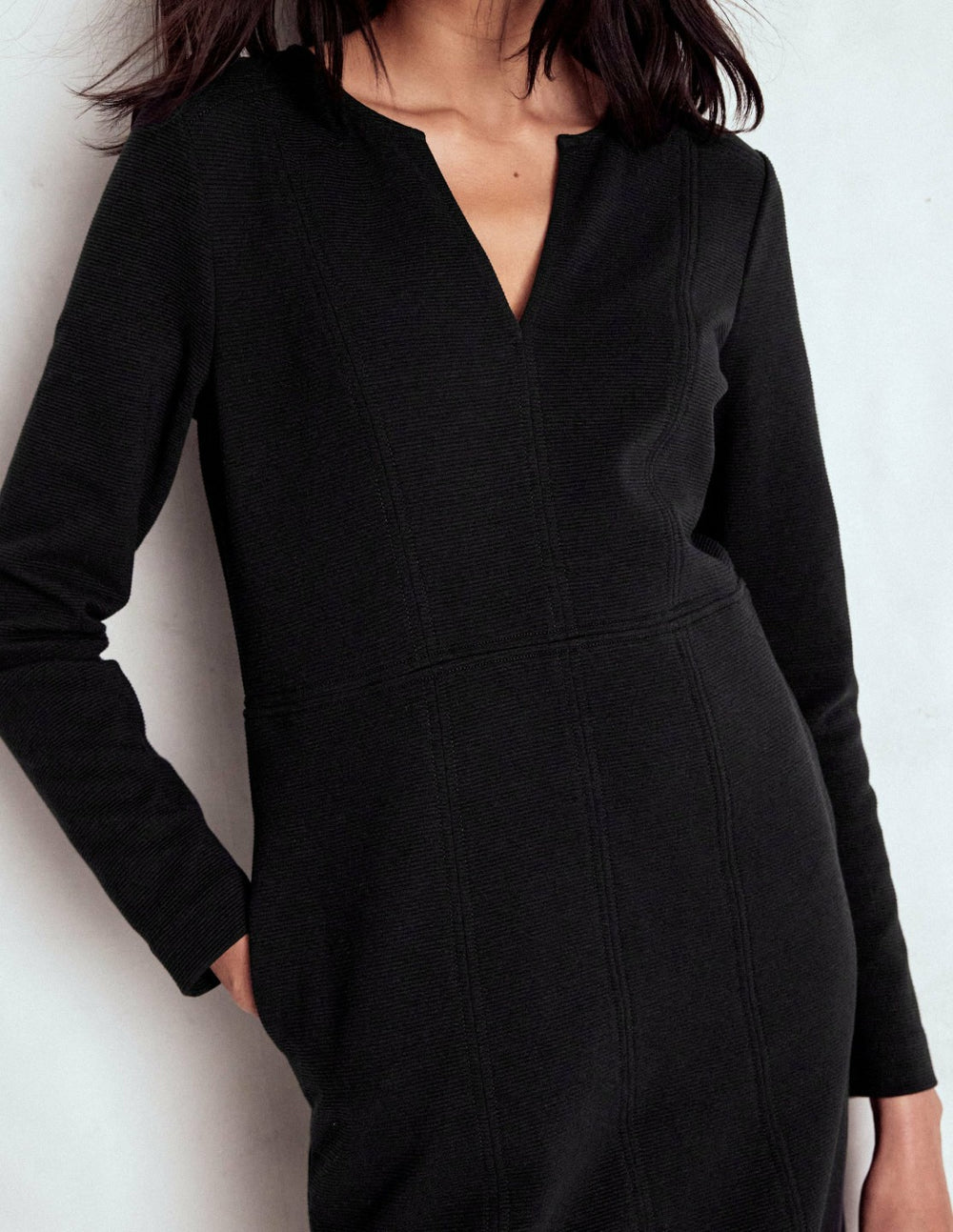 Colette Ottoman Shift Dress-Black / Boden