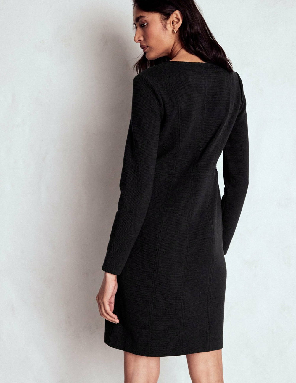 Colette Ottoman Shift Dress-Black / Boden