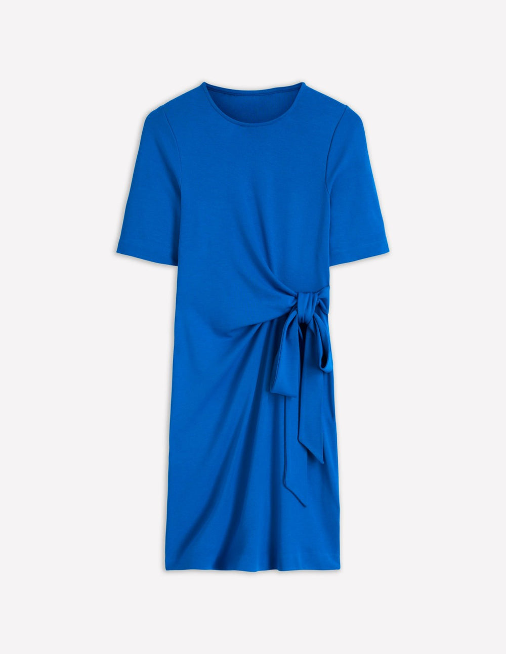 Zinnia Tie Jersey Short Dress-Kingfisher Blue / Boden On sale