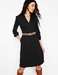 Naomi Relaxed Jersey Dress-Black / Boden us