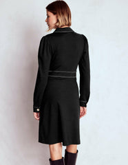 Nicolette Long Sleeve Dress-Black / Boden Discount