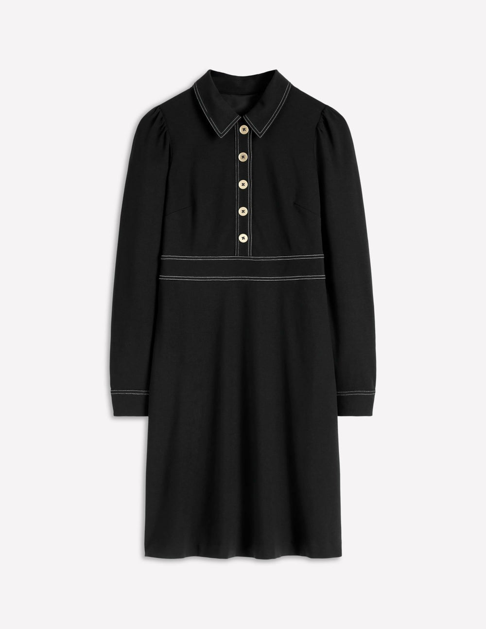 Nicolette Long Sleeve Dress-Black / Boden Discount