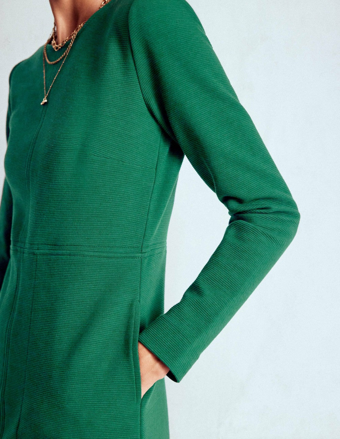 Cornelia Ottoman Dress-Emerald Night / Boden On sale