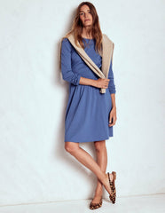 Mila Short Jersey Dress-Denim Blue / Boden us