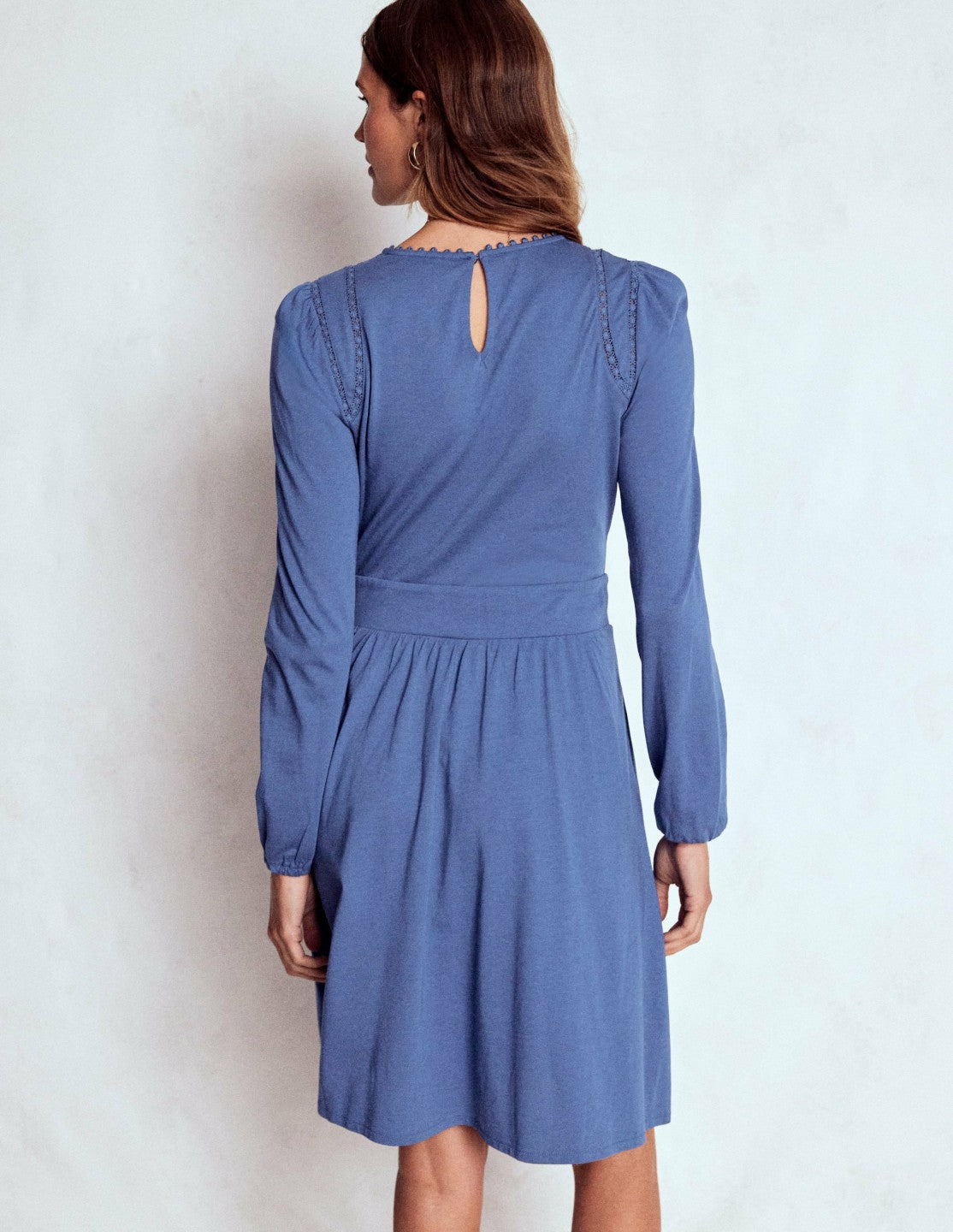 Mila Short Jersey Dress-Denim Blue / Boden us