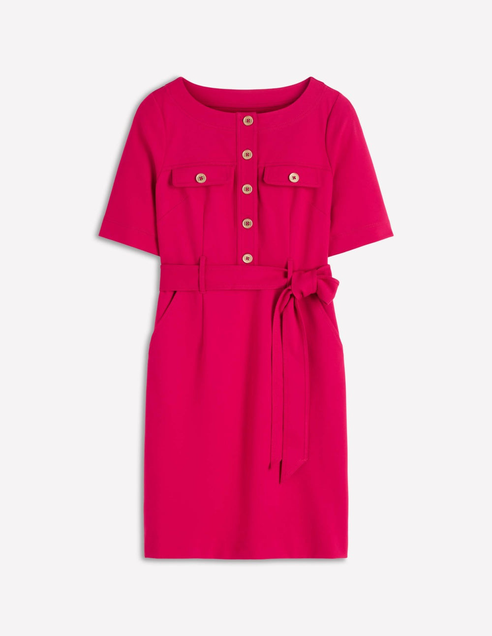 Bria Ponte Shift Dress-Pomegranate / Boden