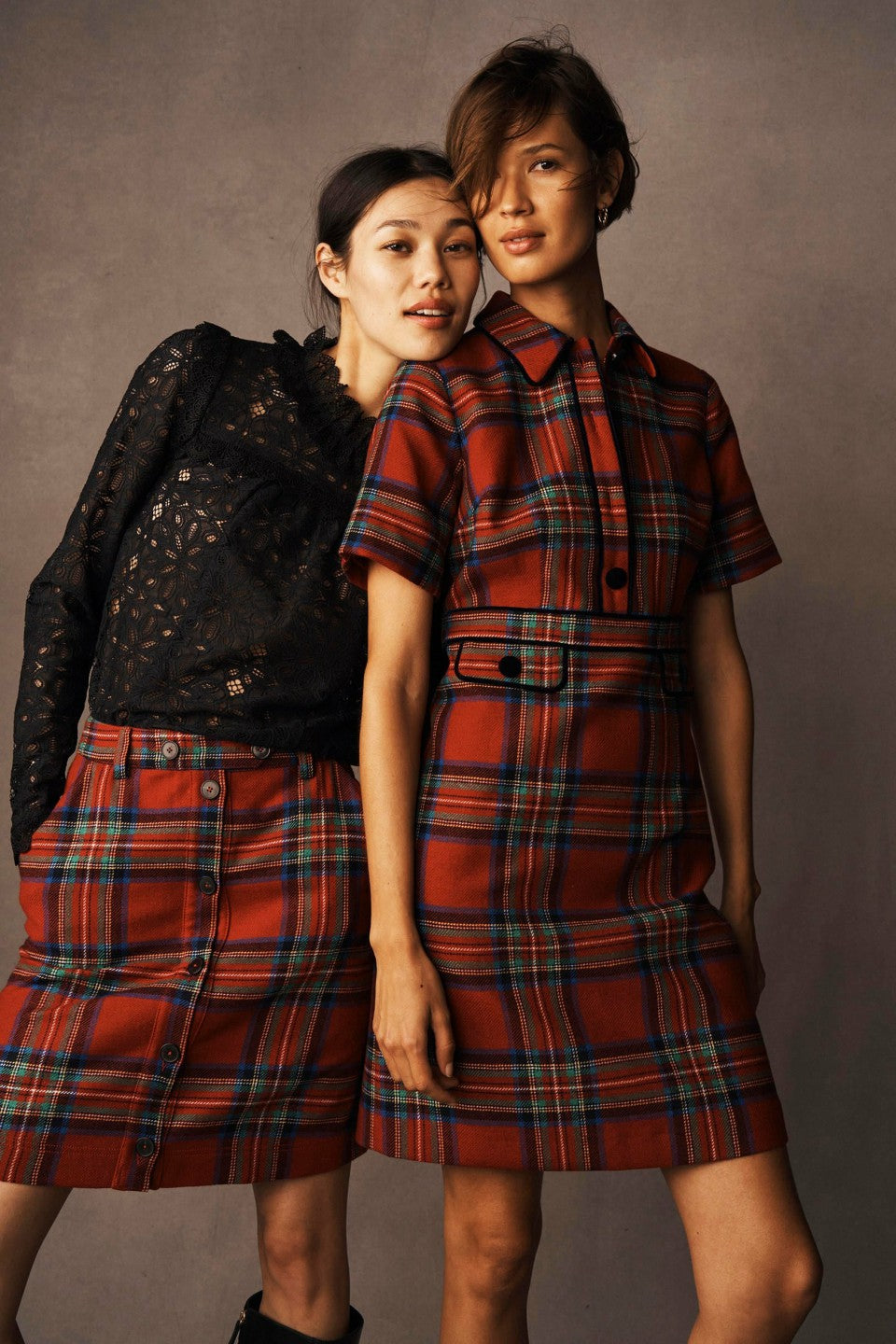 Eda Check Shift Dress-Red, Blue and Green Check / Boden Sale