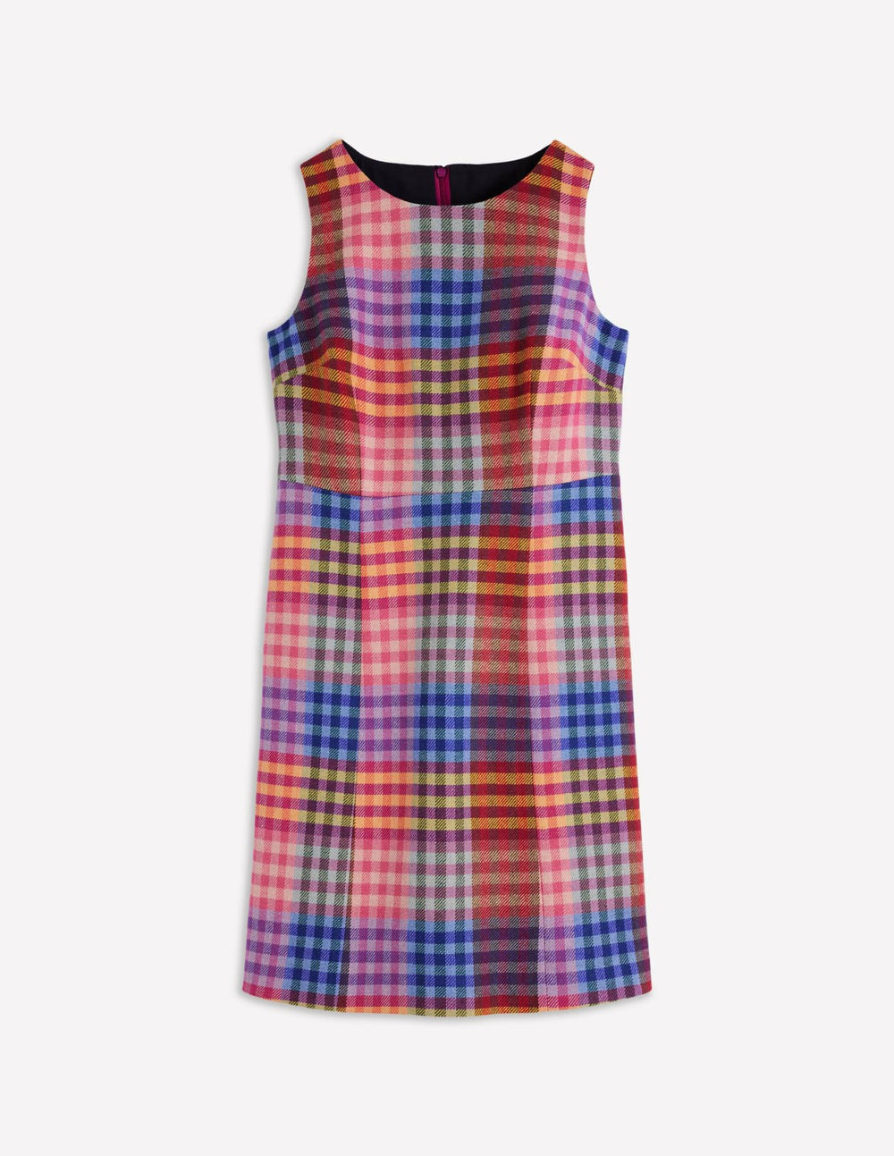 Annie Check Shift Dress-Rainbow Multigingham / Boden On sale