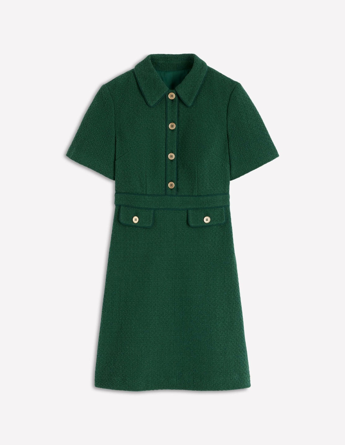 Eda Cotton Shift Dress-Emerald Night / Boden us