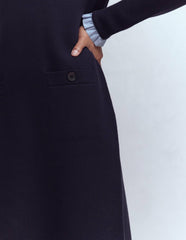Trim Knitted Dress-Navy / Boden