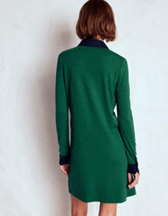 Georgina Ponte Dress-Green and Navy / Boden Sale