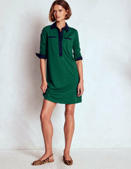 Georgina Ponte Dress-Green and Navy / Boden Sale