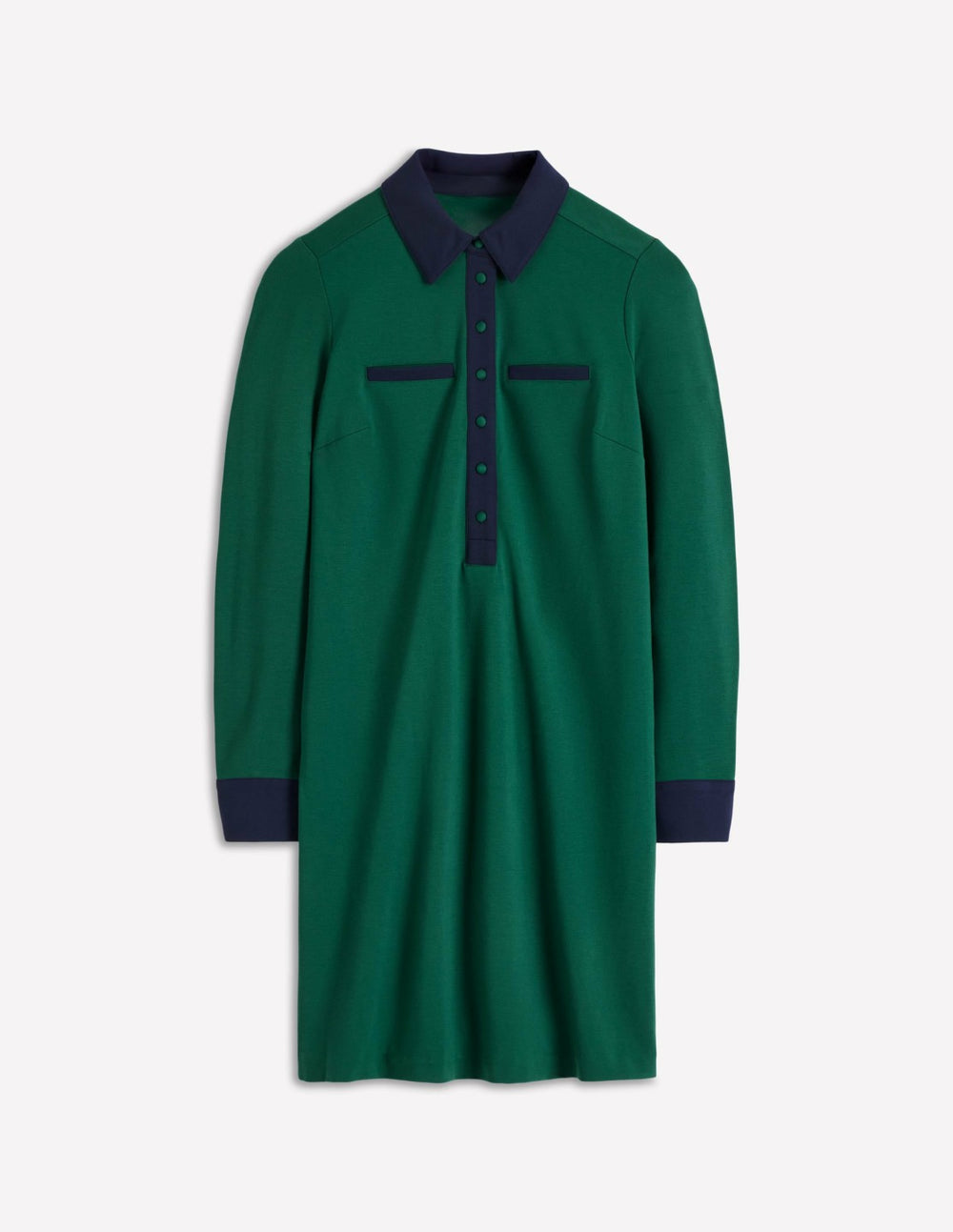 Georgina Ponte Dress-Green and Navy / Boden Sale