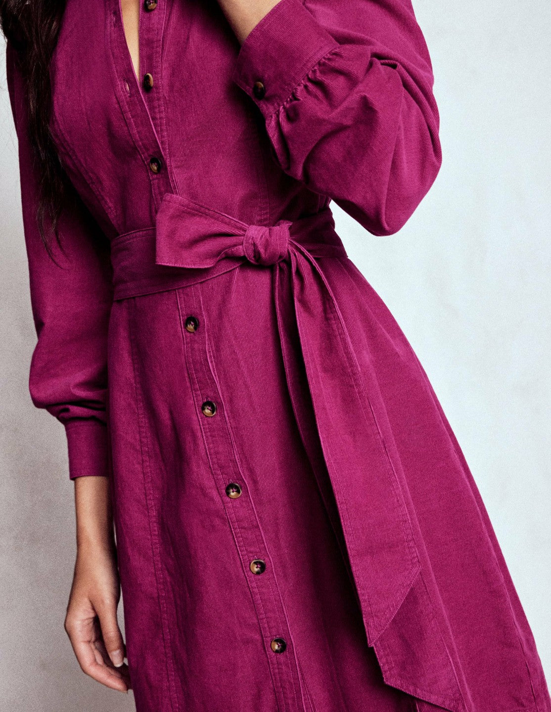 Bre Cord Short Dress-Rich Magenta / Boden On sale
