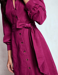 Bre Cord Short Dress-Rich Magenta / Boden On sale