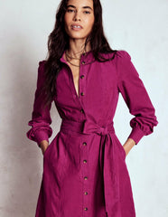 Bre Cord Short Dress-Rich Magenta / Boden On sale