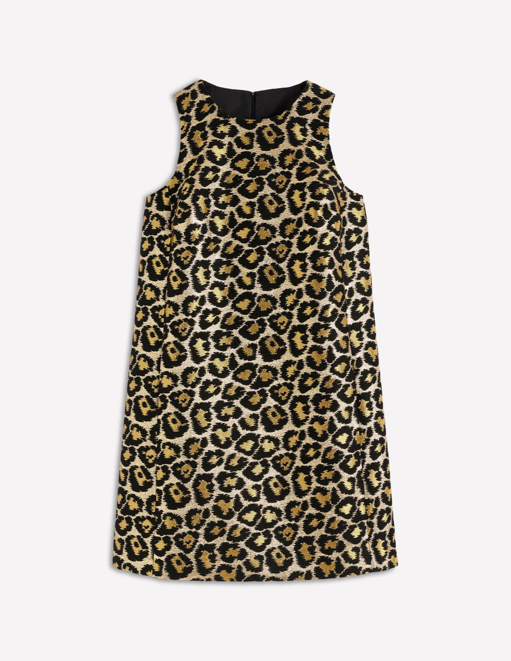 Metallic Leopard Shift Dress-Metallic Leopard / Boden us