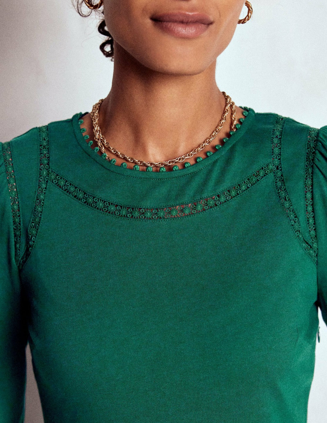 Mila Short Jersey Dress-Emerald Night / Boden