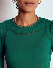 Mila Short Jersey Dress-Emerald Night / Boden