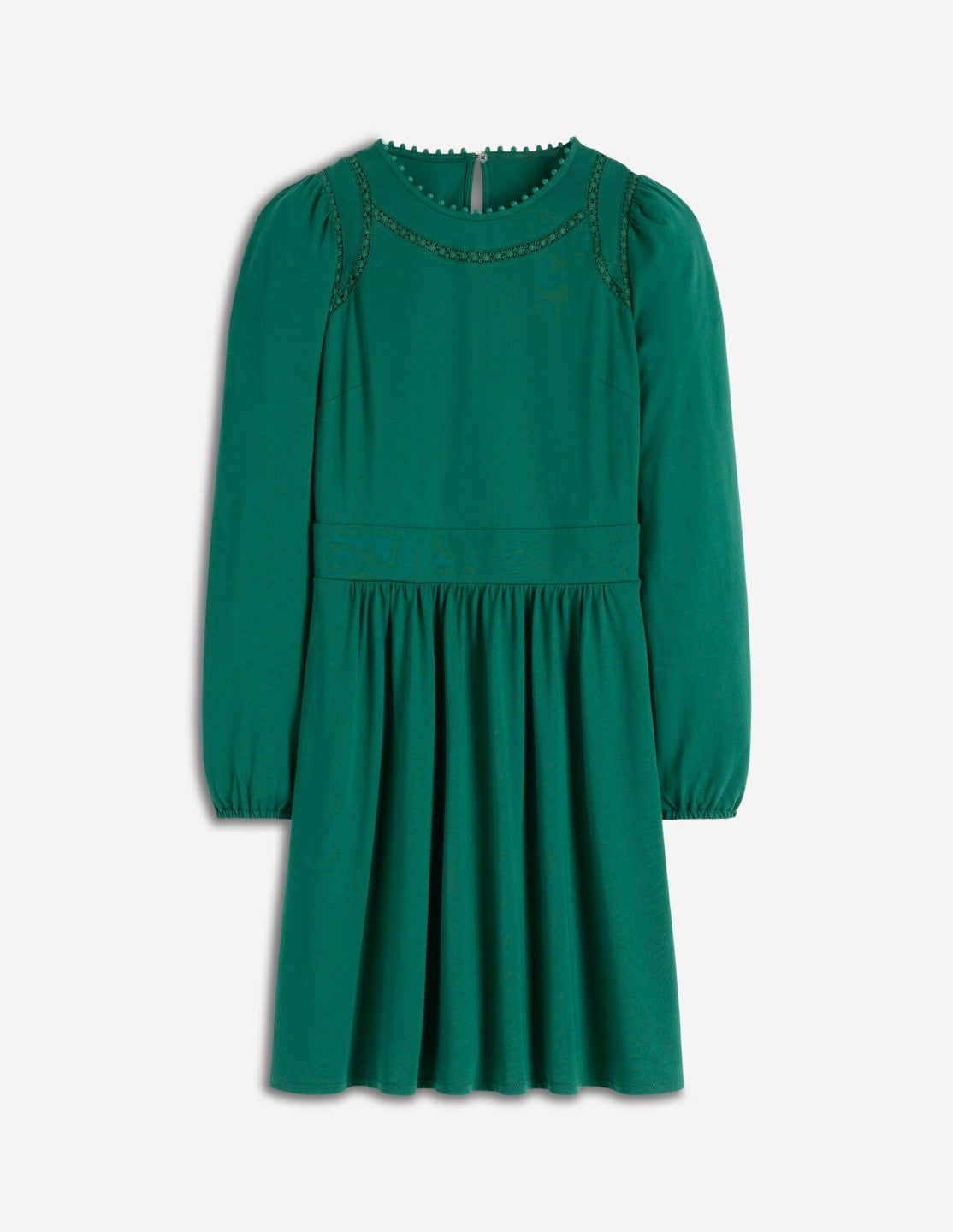 Mila Short Jersey Dress-Emerald Night / Boden