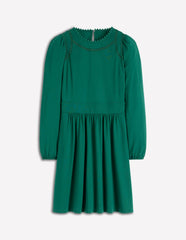 Mila Short Jersey Dress-Emerald Night / Boden