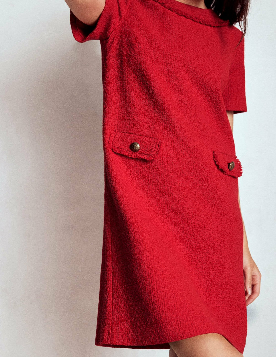 Evita Cotton Shift Dress-Poppy Red / Boden Discount
