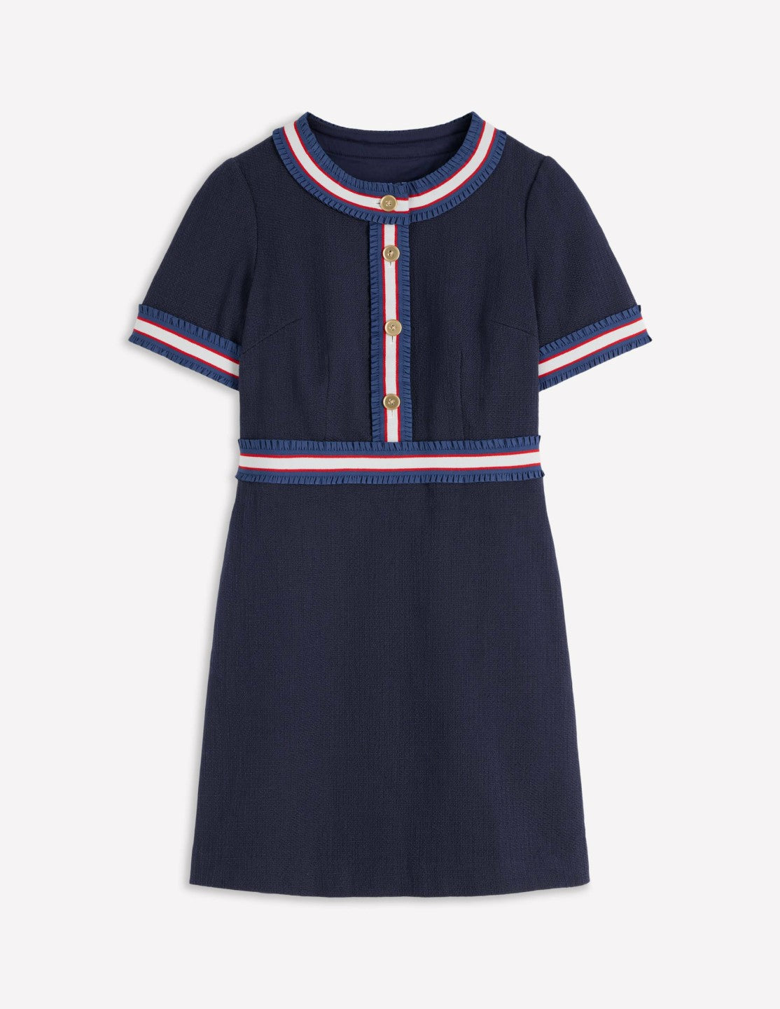 Button Short Dress-Navy / Boden Discount