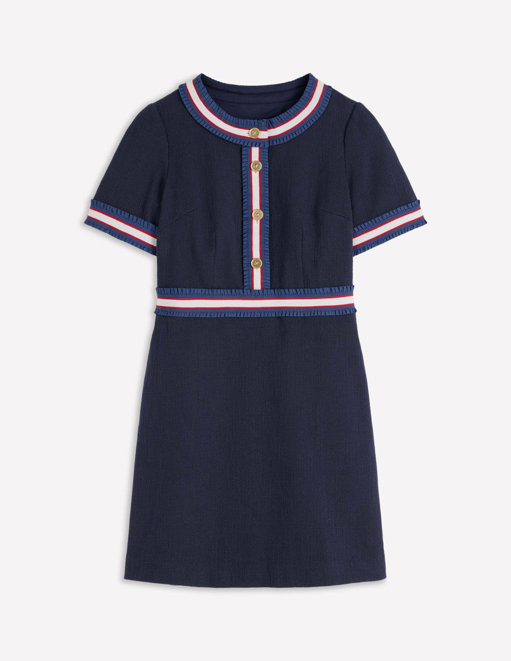 Button Short Dress-Navy / Boden Discount