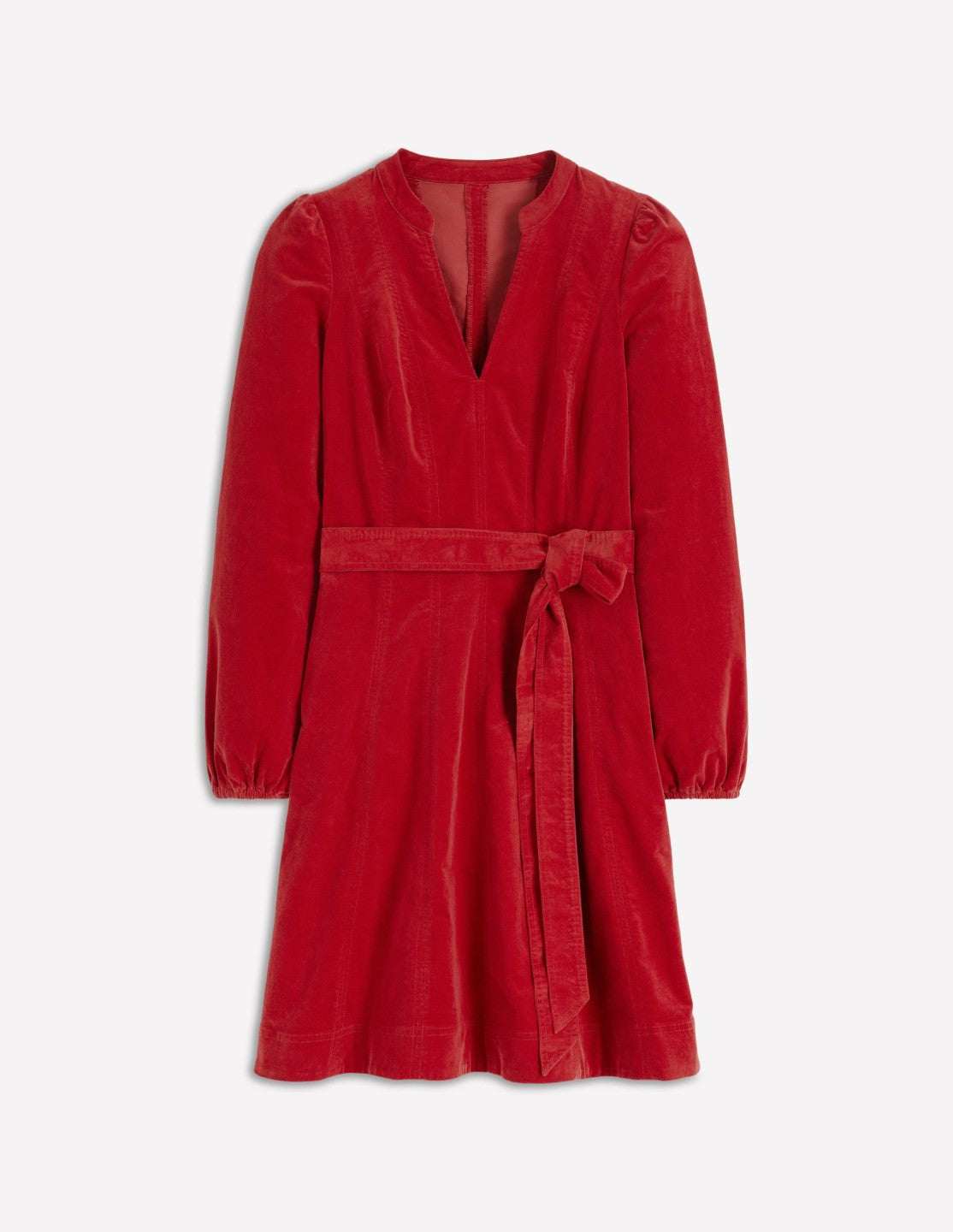 Ros Panelled Cord Short Dress-Crimson Red / Boden On sale