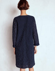 Lace Occasion Mini Dress-Navy / Boden