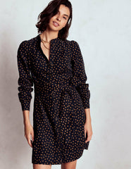 Bre Cord Short Dress-French Navy, Painted Dot / Boden Sale