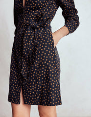 Bre Cord Short Dress-French Navy, Painted Dot / Boden Sale