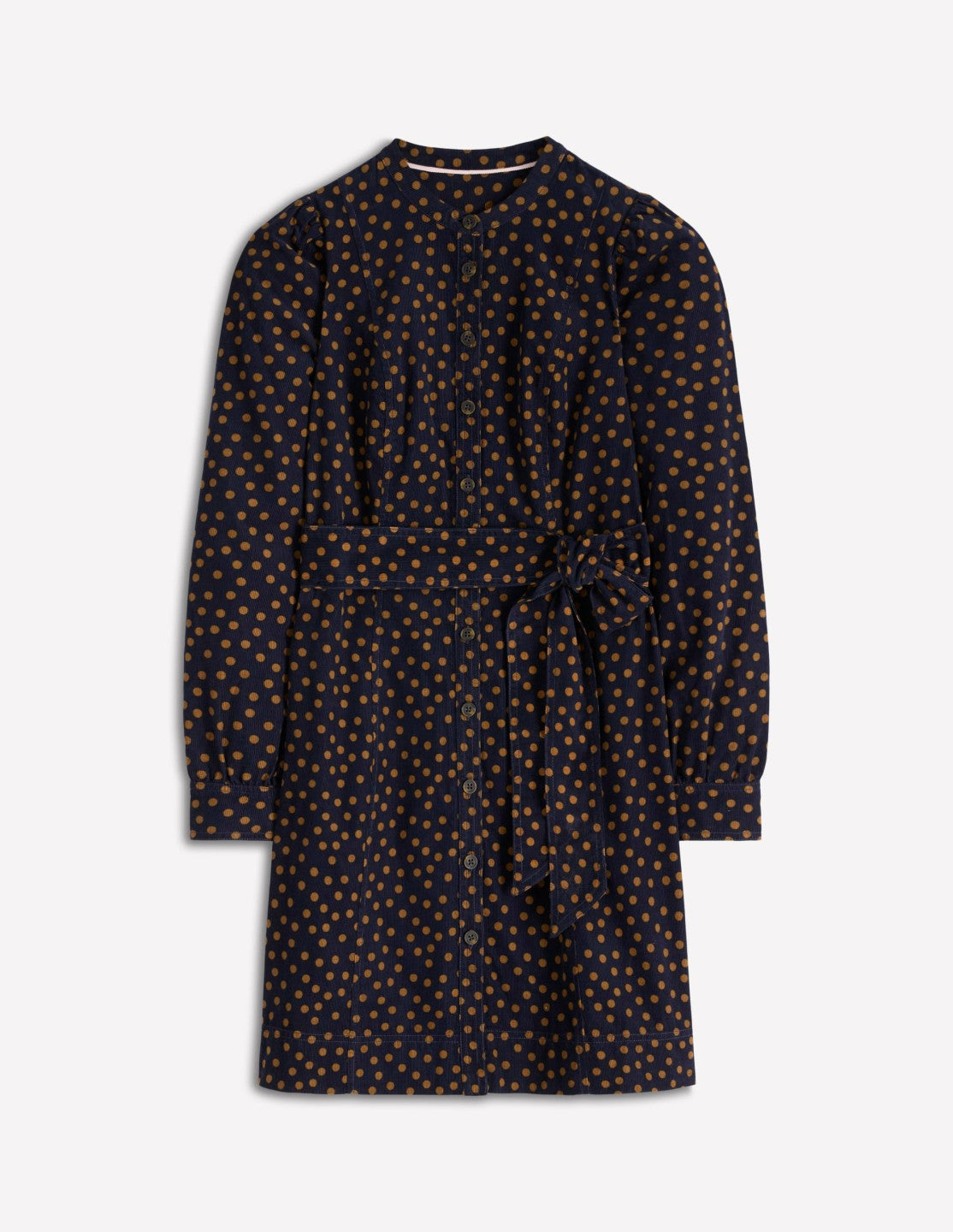 Bre Cord Short Dress-French Navy, Painted Dot / Boden Sale