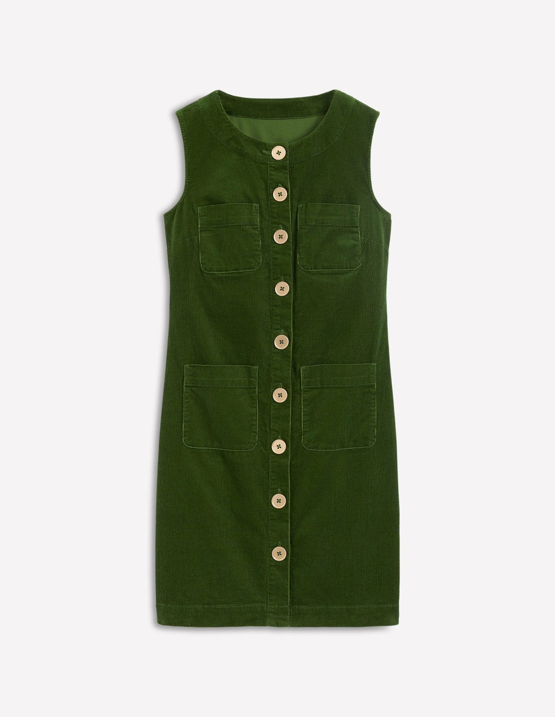 Evelyn Cord Shift Dress-Green Fir / Boden us