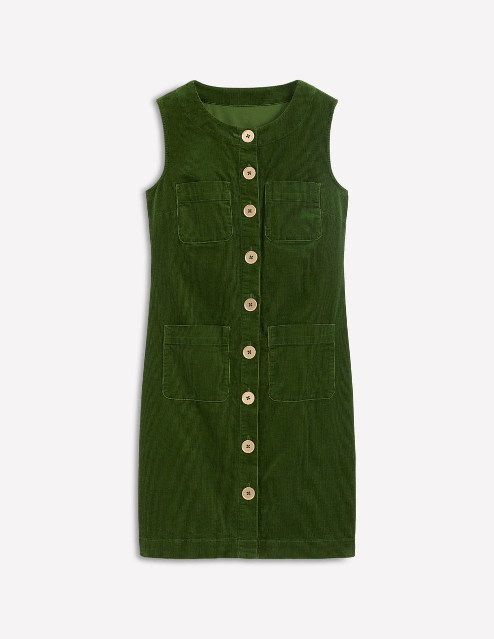 Evelyn Cord Shift Dress-Green Fir / Boden us