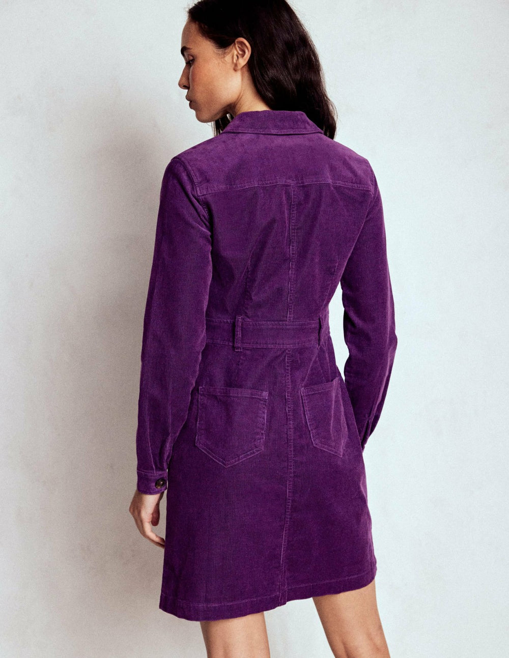 Amanda Cord Short Dress-Viola Purple / Boden Outlet