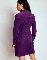 Amanda Cord Short Dress-Viola Purple / Boden Outlet