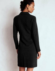 Cam Zip-up Ottoman Dress-Black / Boden On sale