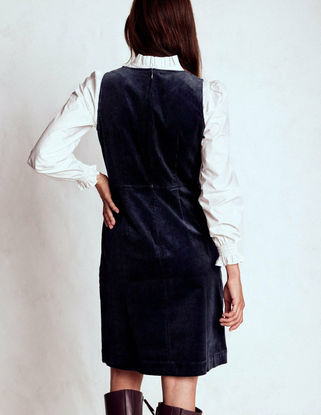 Annie Cord Shift Dress-Navy / Boden us