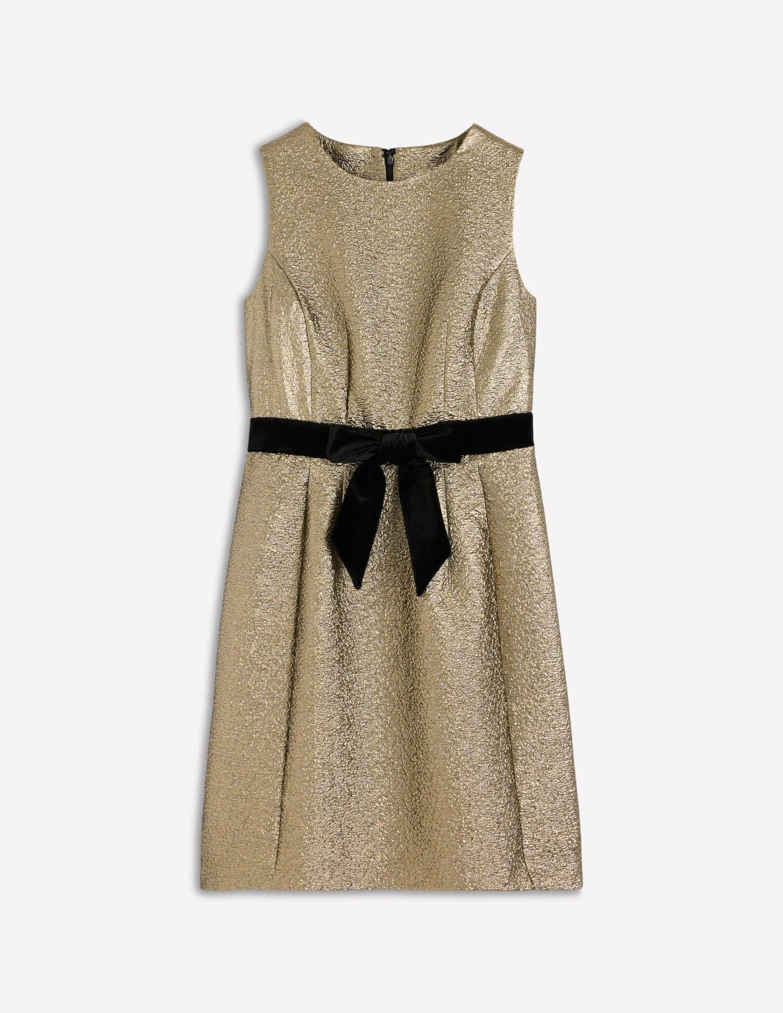 Gold Metallic Shift Dress-Gold Metallic / Boden