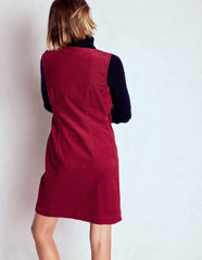 Evelyn Cord Shift Dress-Burgundy Red / Boden Discount